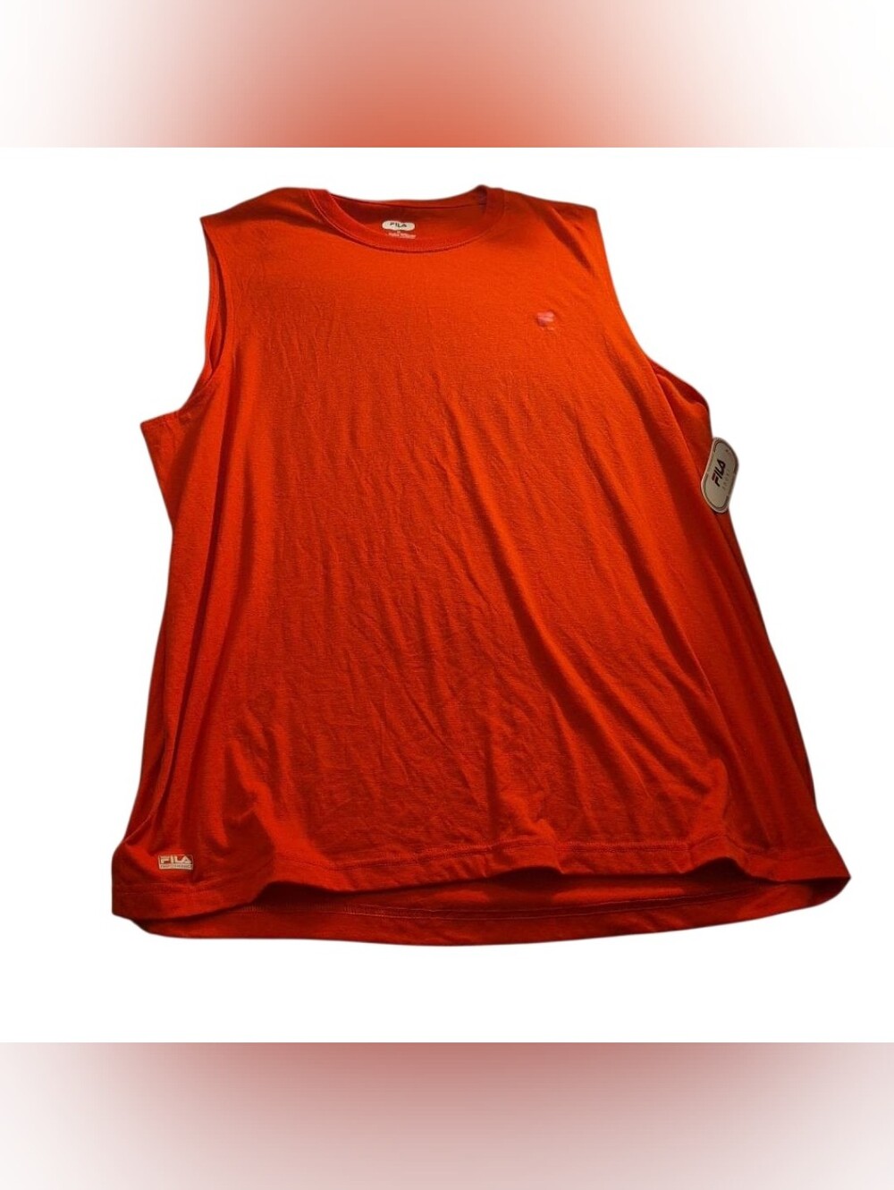 Fila Men's Muscle Tank in Vibrant Orange(61)